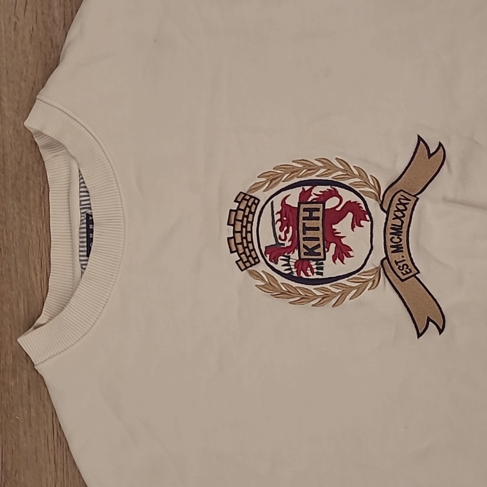 KITH x Tommy Hilfiger Crest Medium Mens‎ Crewneck Pullover Sweater Sweatshirt